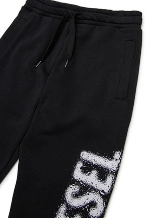 Pantalone sportivo bambino Diesel kid nero in cotone