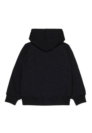 Felpa bambino Diesel kid nera in cotone