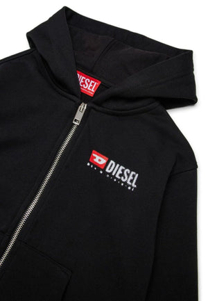 Felpa bambino Diesel kid nera in cotone
