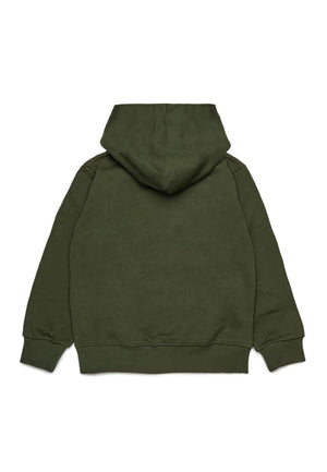 Felpa bambino Diesel kid verde in cotone