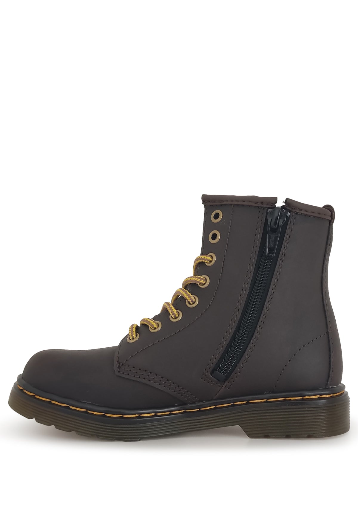 Stivaletto bambino Dr.Martens 1460 Wildhorse lamper marroni in pelle