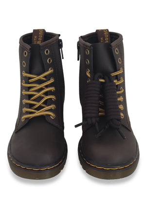 Stivaletto bambino Dr.Martens 1460 Wildhorse lamper marroni in pelle