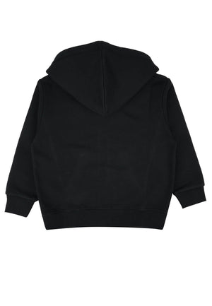 Felpa bambino Dsquared2 nera in cotone con cappuccio