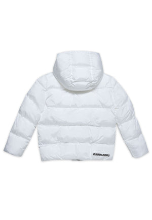 Giubbino bambino Dsquared2 bianco in nylon