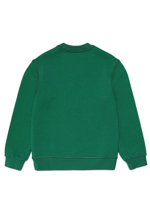 Felpa bambino Dsquared2 verde in cotone | ViaMonte Shop