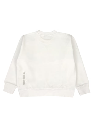 Felpa bambino Dsquared2 bianca in cotone