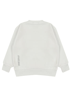 Felpa bambino Dsquared2 bianca in cotone