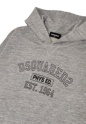 Felpa bambino Dsquared2 grigia in cotone