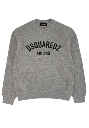 Felpa bambino Dsquared2 grigia in cotone