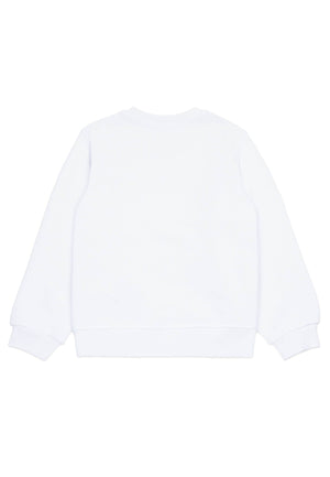 Felpa bambino Dsquared2 bianca in cotone