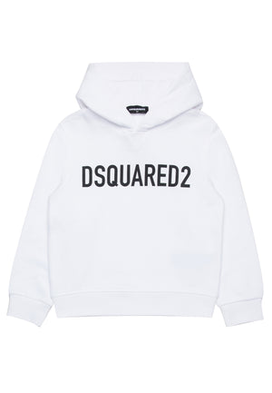 Felpa bambino Dsquared2 bianca in cotone