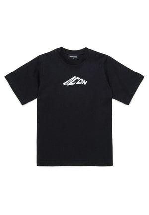 T-shirt bambino Dsquared2 nera in cotone