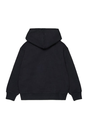 Felpa bambino Dsquared2 nera in cotone