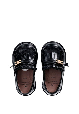 Elisabetta Franchi mocassino nero bambina in pelle