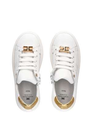 Sneakers bambina Elisabetta Franchi bianca in pelle | ViaMonte Shop