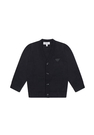 Emporio Armani maglia cardigan blu navy neonato in cotone