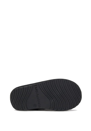 Stivaletto bambina EMU Australia wallaby mini nero in pelle scamosciata