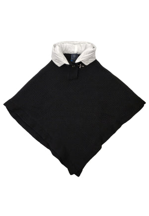 Poncho bambina Fay nero lurex in misto cashmere