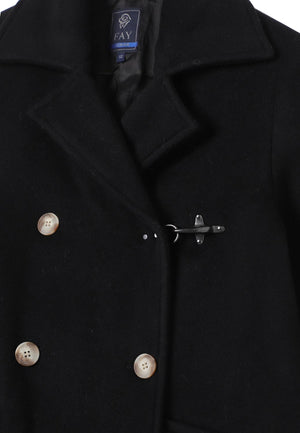 Fay cappotto nero bambina in lana