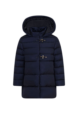 Piumino lungo bambina Fay blu in nylon