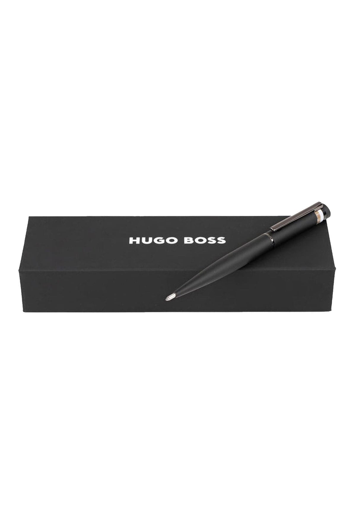 Penna nera Hugo Boss in metallo