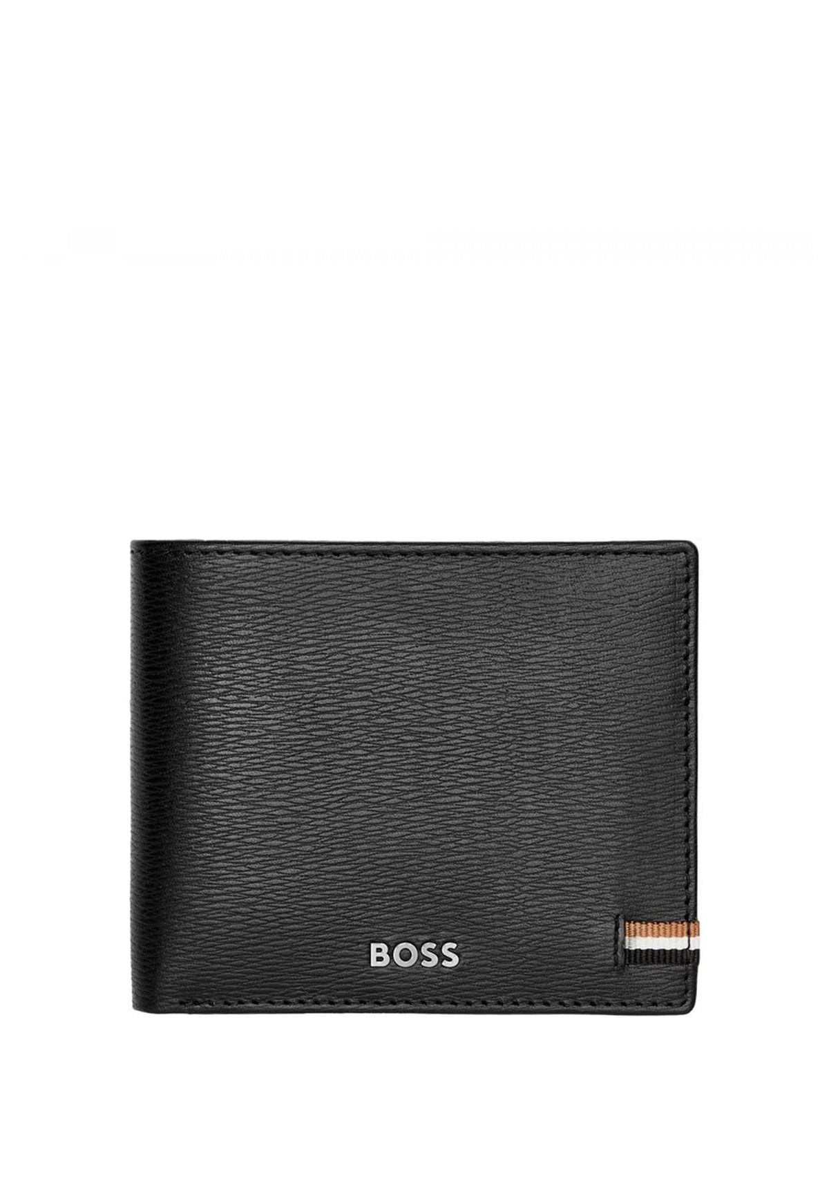 Portafoglio uomo Hugo Boss nero in pelle vegana