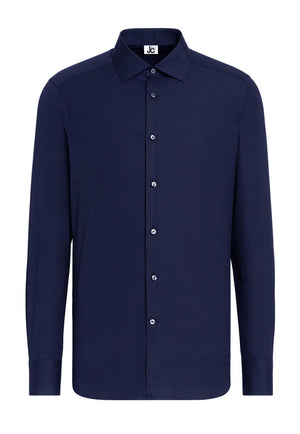 Camicia blu uomo JCMan in tessuto elasticizzato no stiro