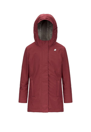 Giubbino bambina K - Way P. Denise soft touch marmotta rosso in nylon