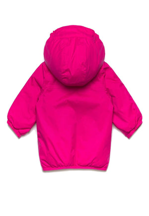 Giubbino bambina K-Way P. Le Vrai 4.0 Claude orsetto fucsia in nylon