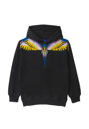 Felpa bambino Marcelo Burlon County of Milan kids nera in cotone