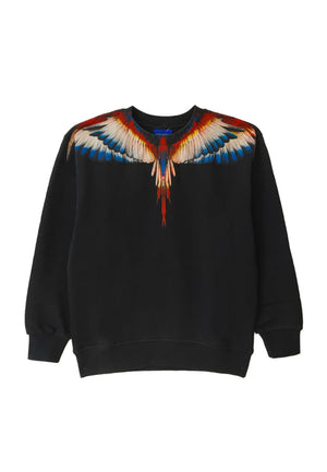 Felpa bambino Marcelo Burlon County of Milan kids nera in cotone