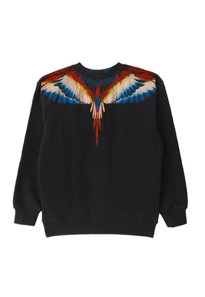Felpa bambino Marcelo Burlon County of Milan kids nera in cotone