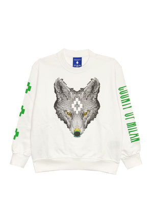 Felpa bambino Marcelo Burlon County Of Milan kids bianca in cotone
