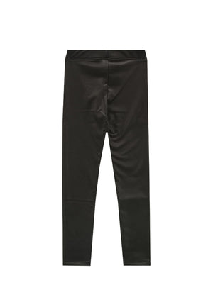 Leggings bambina Marcelo Burlon County of Milan kids nero in similpelle