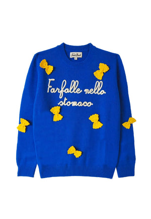 Maglia Princess bambina MC2 Saint Barth kids bluette in misto cashmere