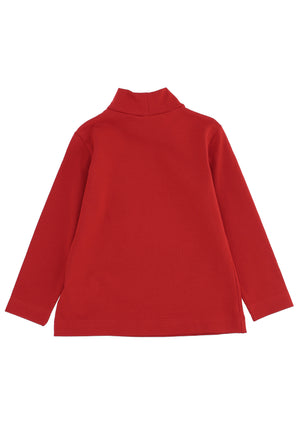 Lupetto bambina Monnalisa rosso in jersey di cotone