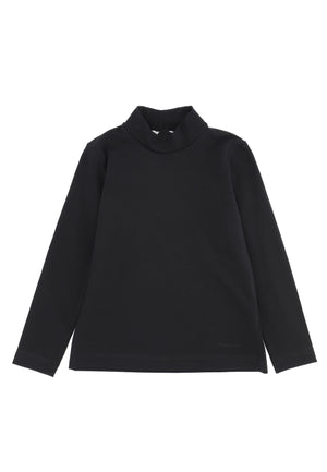 Lupetto bambina Monnalisa nero in jersey di cotone