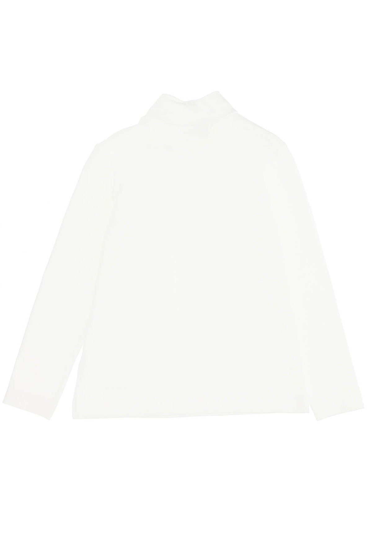 Lupetto bambina Monnalisa bianco in jersey elasticizzato