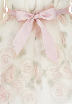 Vestito neonata Monnalisa bianco in tulle