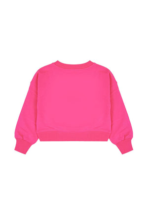 Felpa bambina Moschino Kids fucsia in cotone