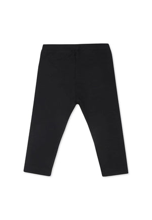 Moschino kids leggings nero neonata in cotone