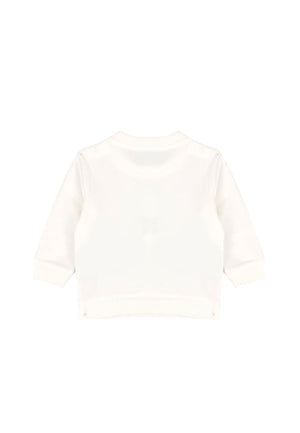 Felpa neonata Moschino Kids bianca in cotone