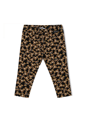 Moschino Kids leggings nero neonata in cotone