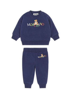 Tuta bambino Moschino Kids blu in cotone