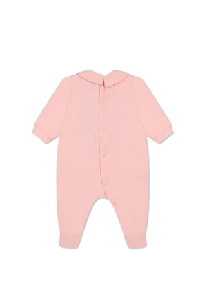 Tutina neonata Moschino Kids rosa in cotone