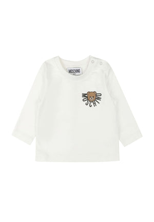 Moschino Kids t-shirt bianca neonato in cotone