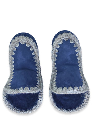 Stivaletti Eskimo bambina Mou kids blu in pelle scamosciata