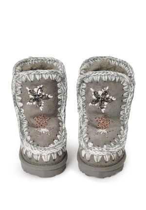 Stivaletti Eskimo bambina Mou kids grigi in pelle scamosciata
