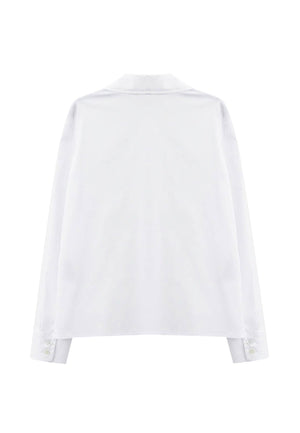 Camicia bambina Patrizia Pepe bianca in cotone