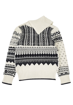 Maglia bambina Ralph Lauren panna in misto lana